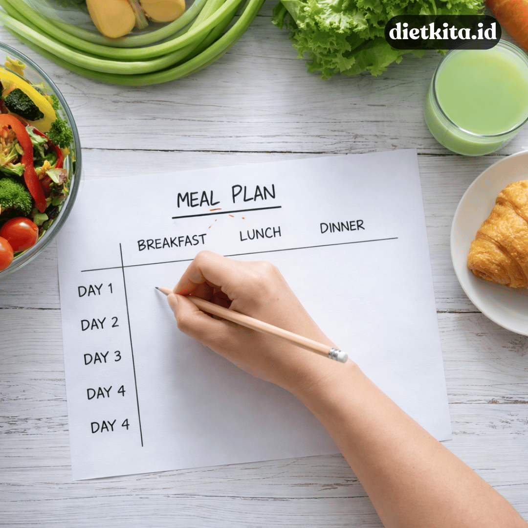 mengatur pola makan konsisten