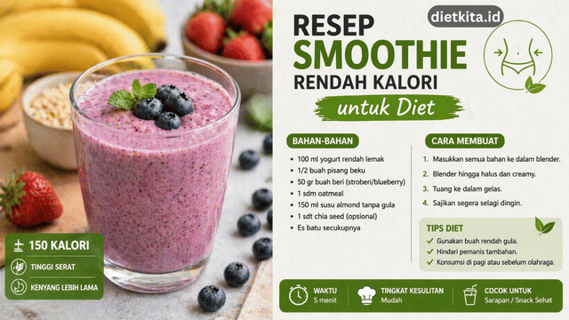 Resep Smoothie Rendah Kalori